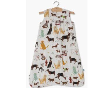 Little Unicorn Woof Cotton Muslin Wearable Blanket Size Large NWT